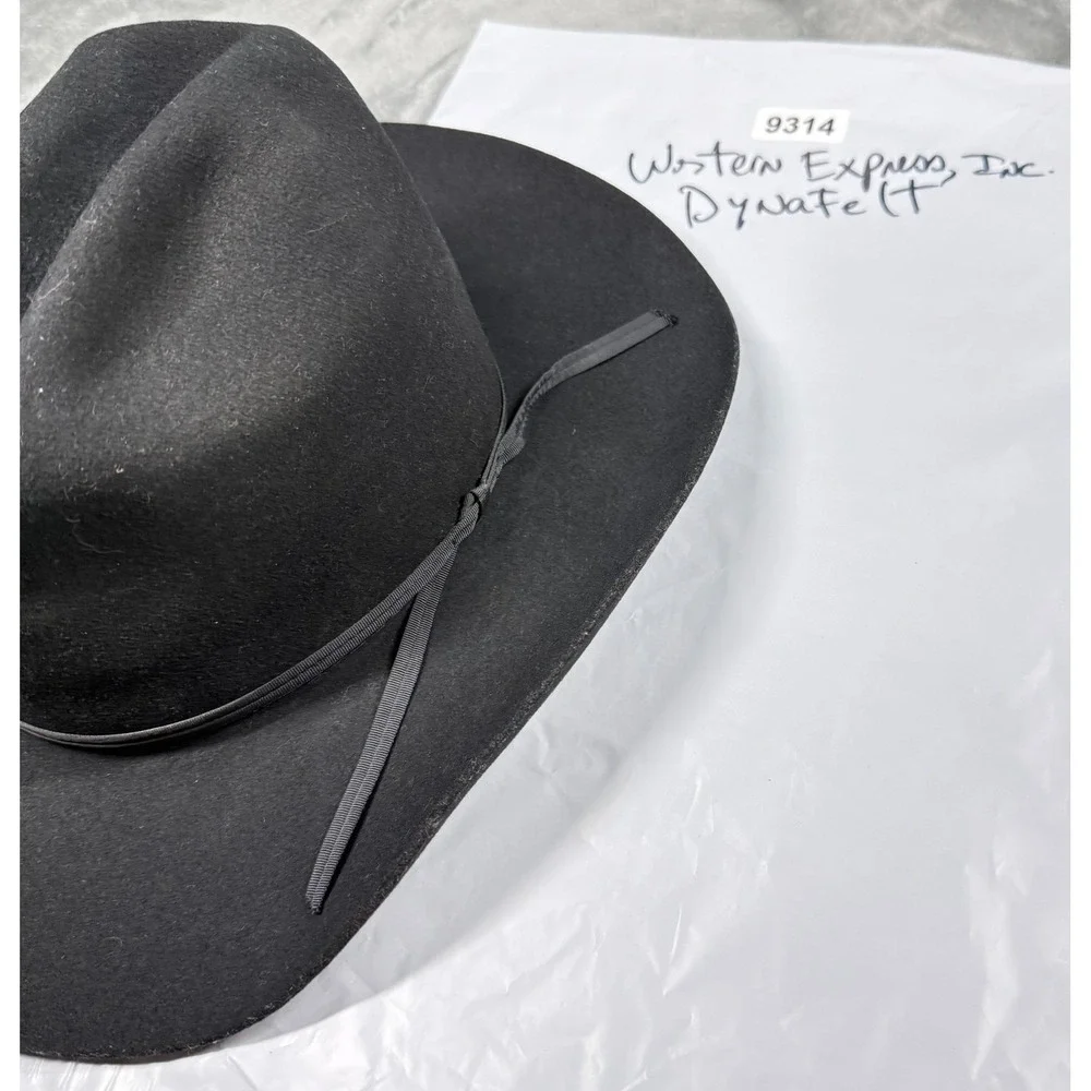 Western Cowboy Hat Mens Gray Wool Dynafelt Wide Brim Cattleman Crease
